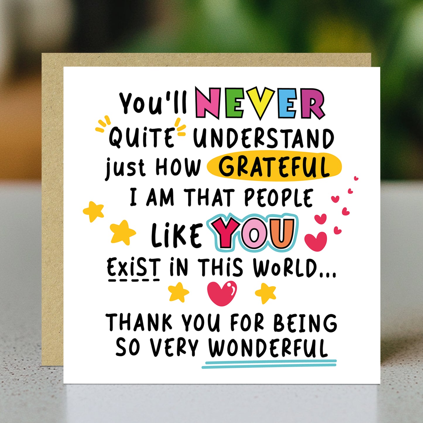 Appreciation Card For Friends Teachers Colleagues Volunteers