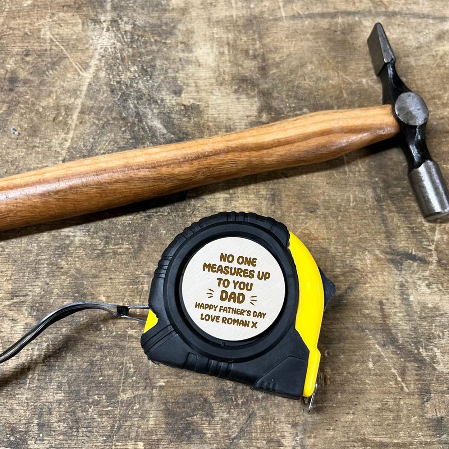 Fathers Day Gift For Dad Personalised Tape Measure Tool Gift