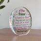 Friendship Gift Acrylic Plaque TRUE FRIEND GIFT Friendship Gifts