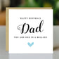 Happy Birthday Dad Card You Are One In A Million Card For Dad
