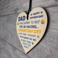 Funny Fathers Day Dad Wooden Heart Joke Gift For Him Novelty