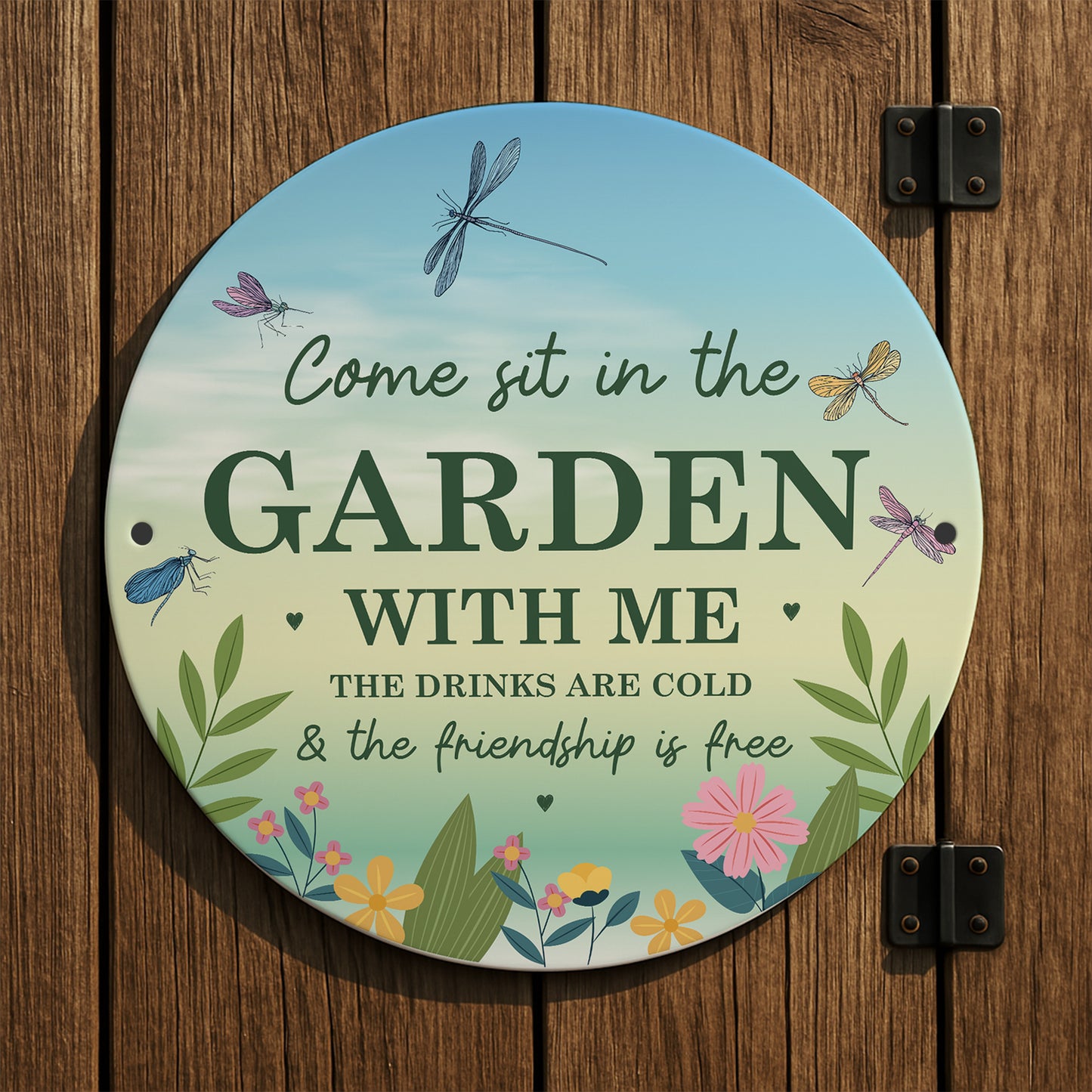 Garden Sign For Outside Acrylic Come Sit In The Garden Plaque