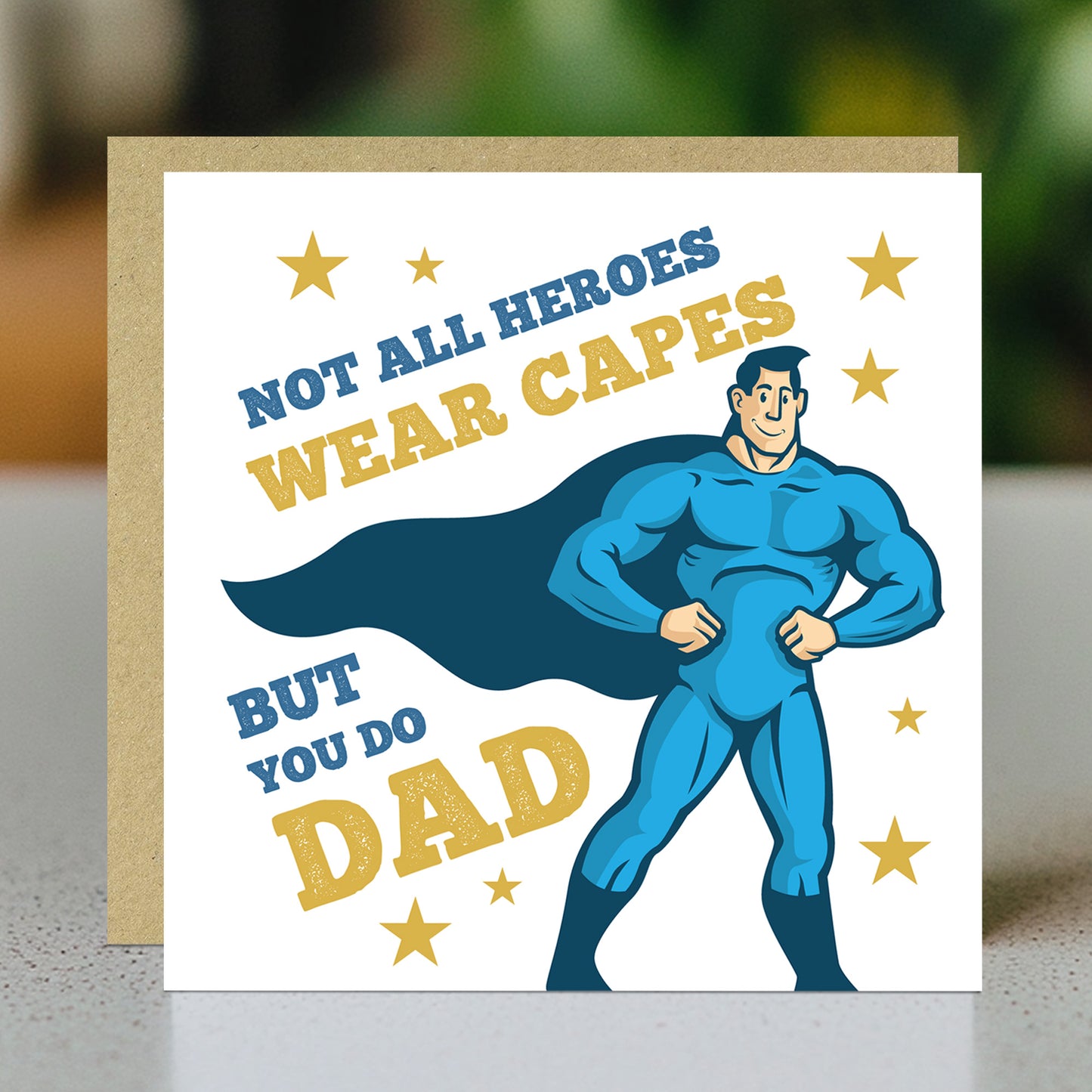 Superhero Dad Card From Daughter Son Novelty Dad Card