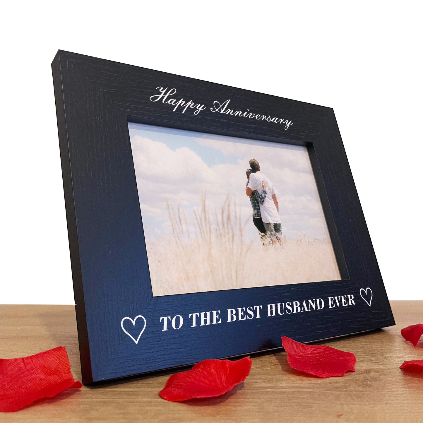 Husband Anniversary Gifts 7x5 Black Wooden Frame Gifts For Him