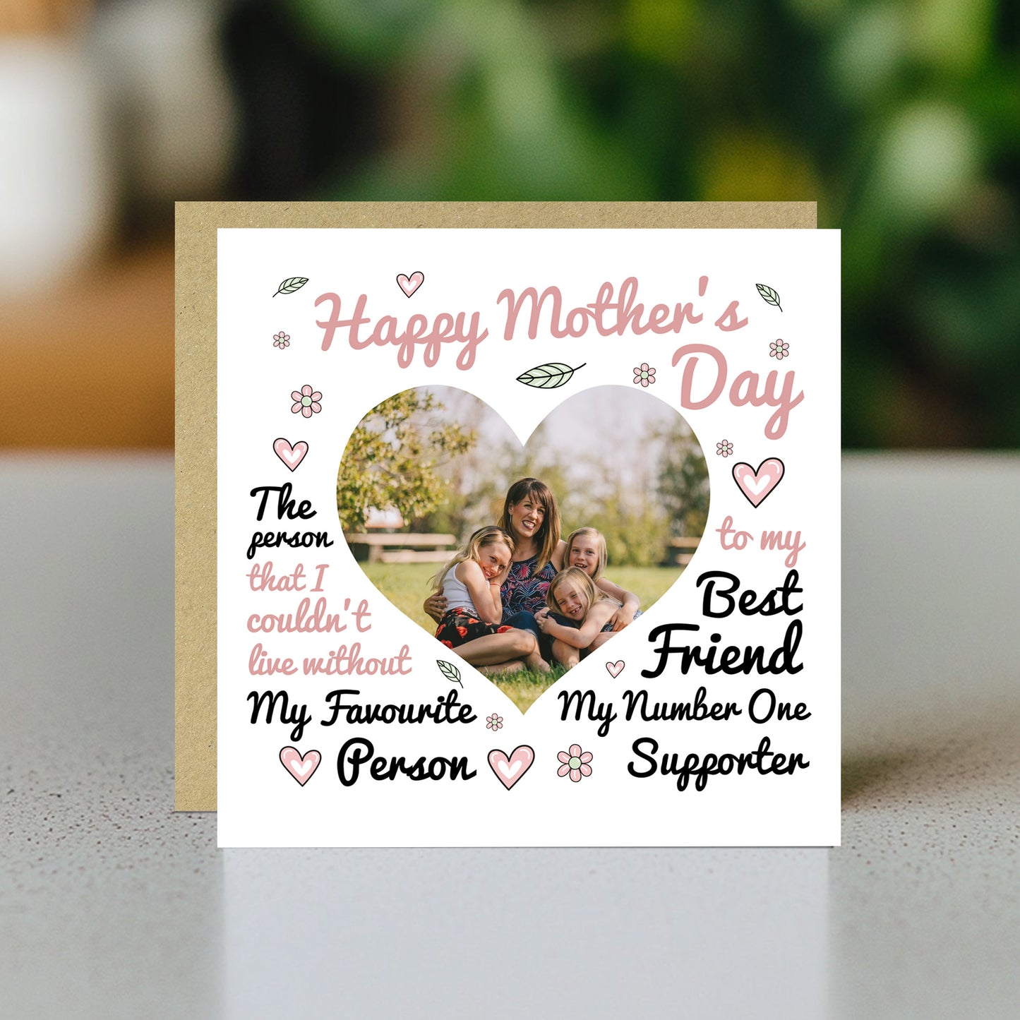 Personalised Mothers Day Card, Card With Photo, Best Friend Card