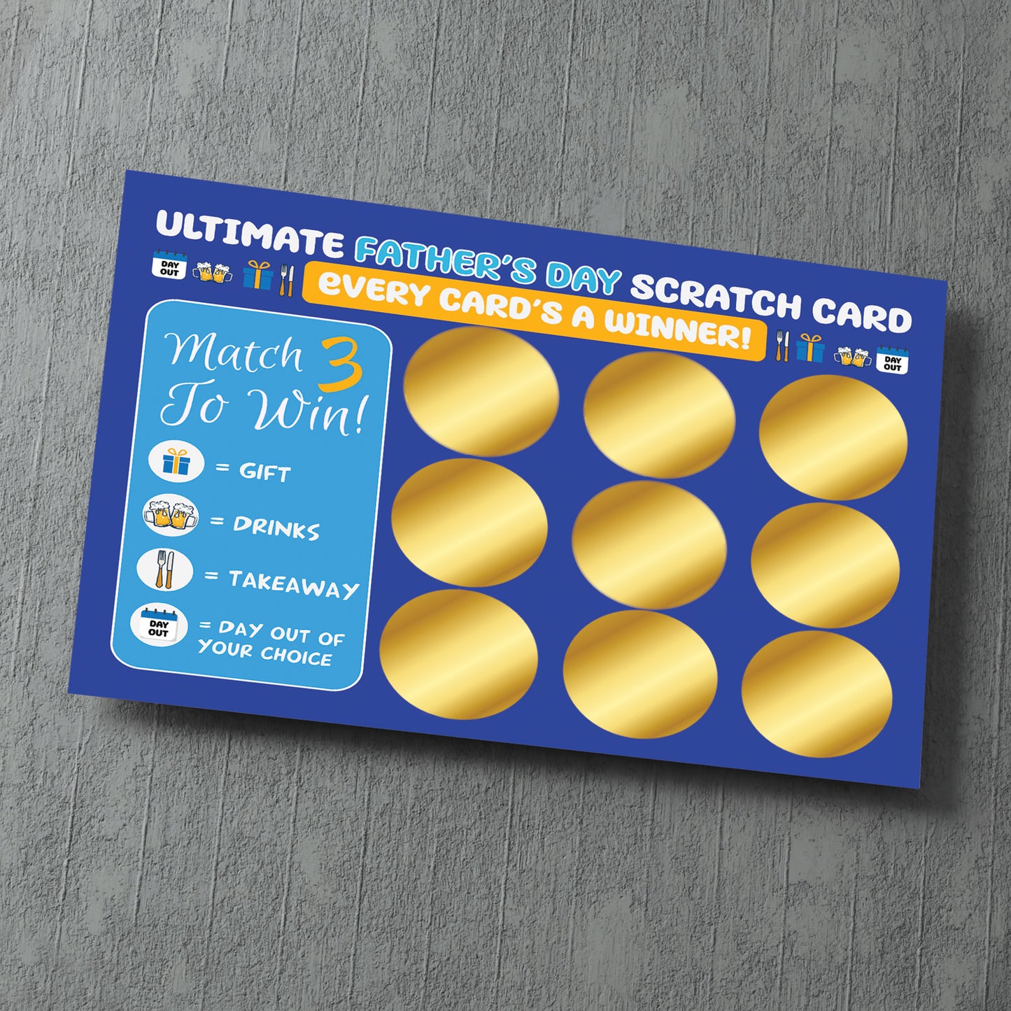 Novelty Gifts for Dad Scratch Card Fathers Day Gift Dads Gifts