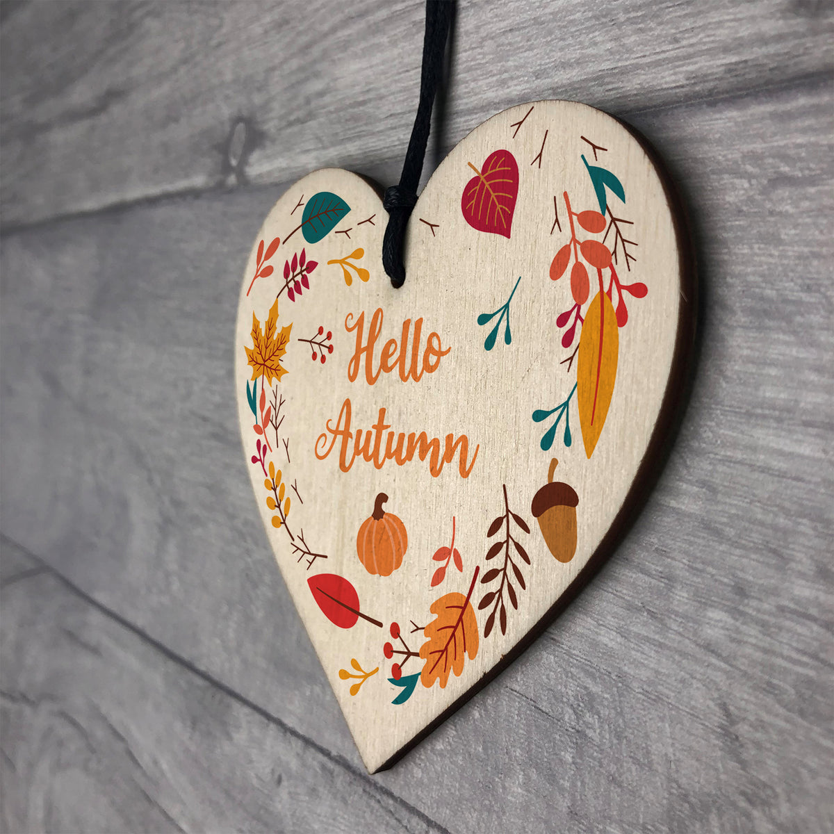 Hello Autumn Sign Hello Autumn Gifts Autumn House Decor