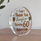 Funny 60th Birthday Acrylic Plaque Present For Men Women Sixty