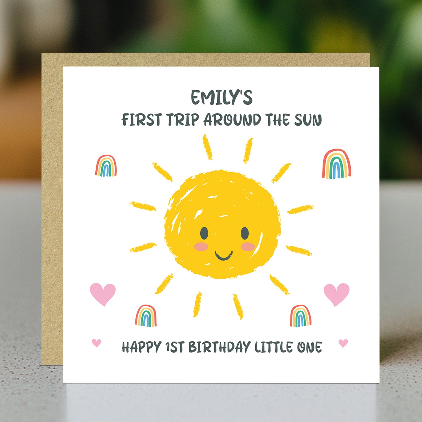 Personalised 1st Birthday Card For Daughter First Trip Card