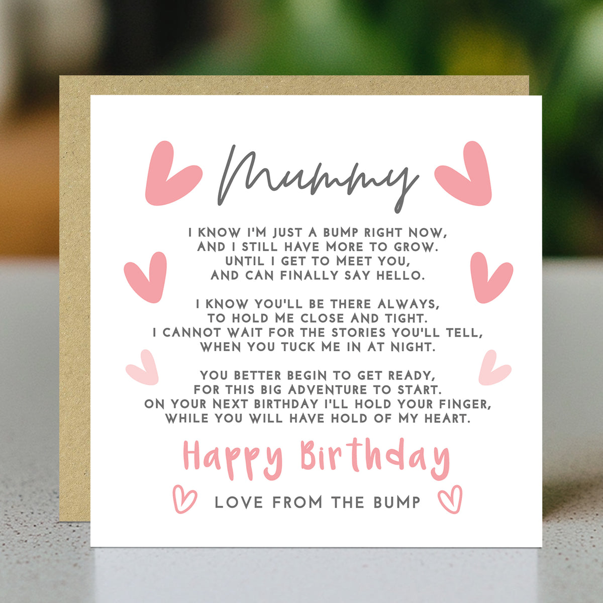 Happy Birthday Card For Mummy From Bump Mummy To Be Card
