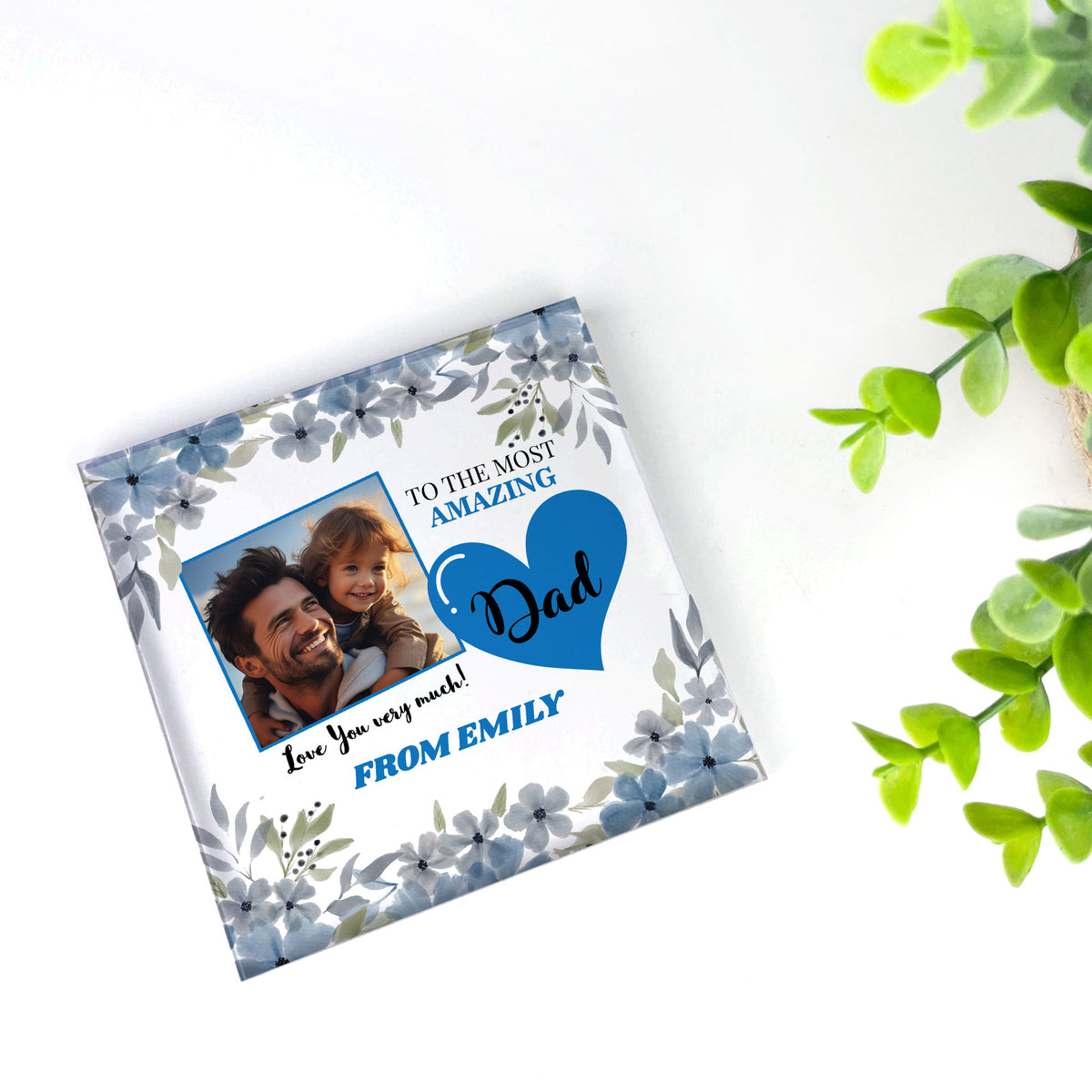 Dad Acrylic Plaque Gift for Dad Personalised Photo Plaque