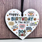 Birthday Day Gift From Dog Funny Gift For Dad Hanging Heart