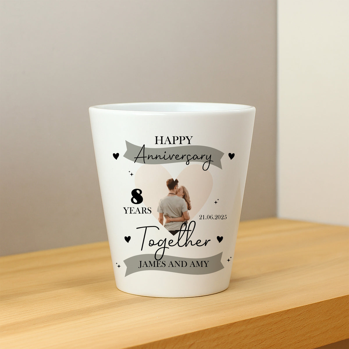 Personalised 8th Anniversary Gift Husband Wife Girlfriend