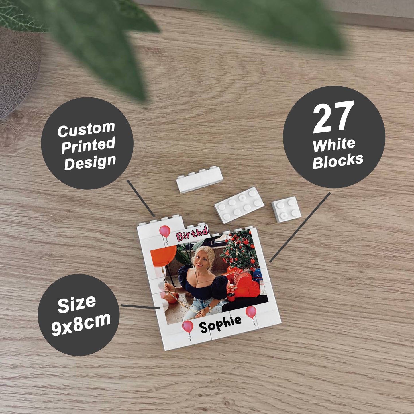 Personalised Photo Bricks Photo Plaque Birthday Gifts For Women
