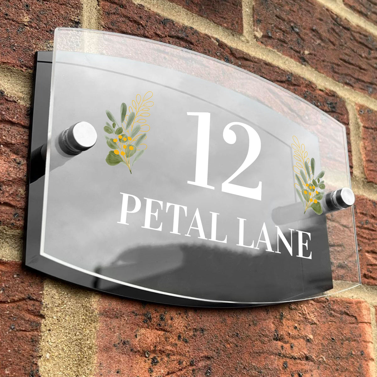 Contemporary House Number Sign Acrylic Door Signs Door Number