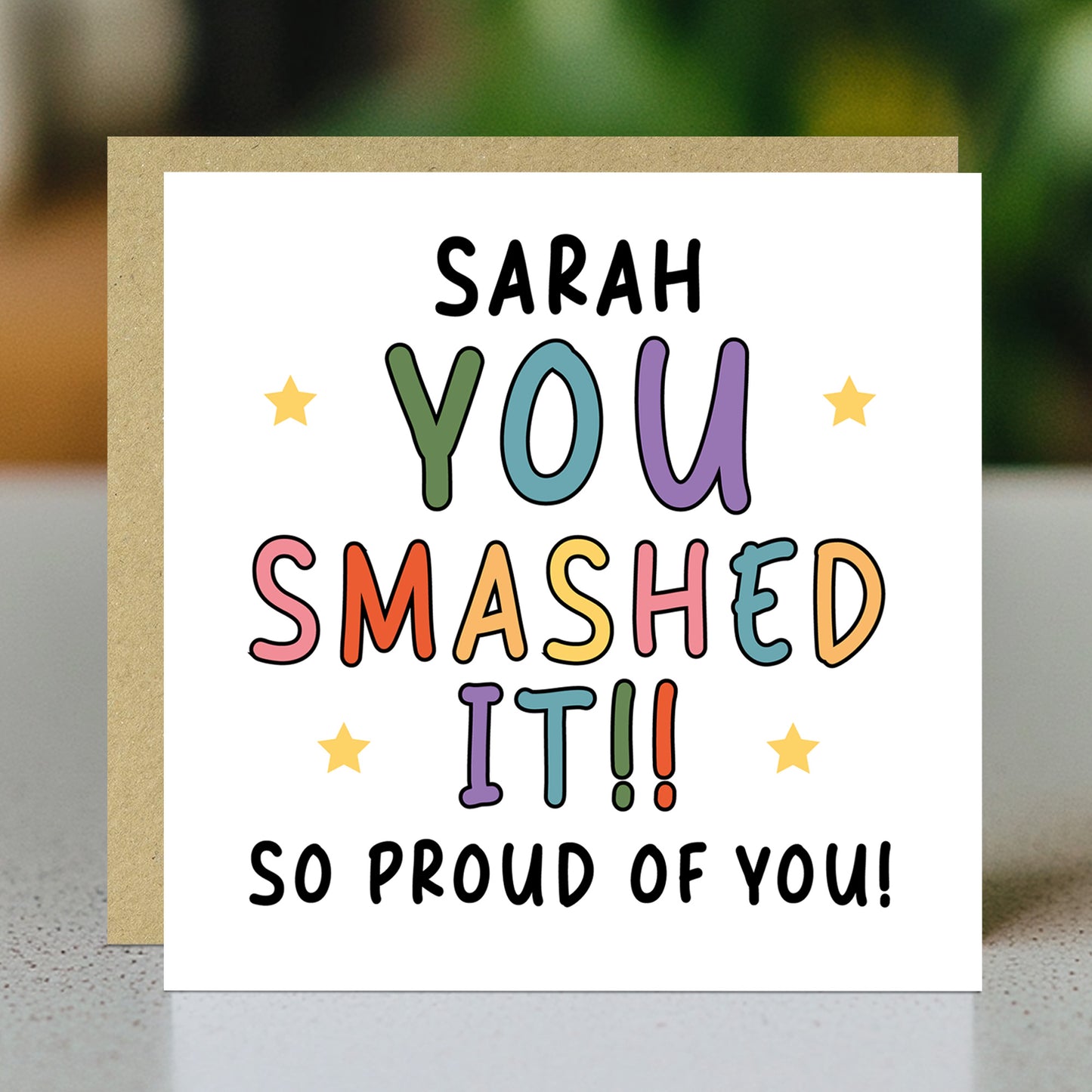 Personalised So Proud of You Card Passed GCSEs A-Levels Results