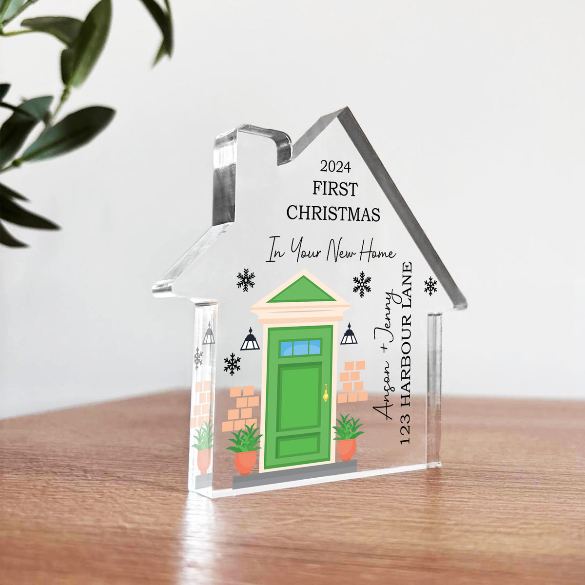 Personalised First Christmas In Your New Home Plaque Gift