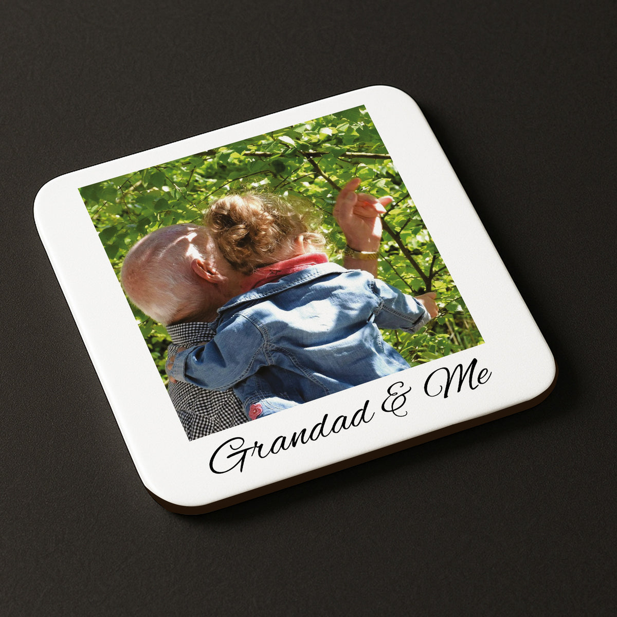 Personalised Grandad Gift Grandad And Me Photo Coaster Gift