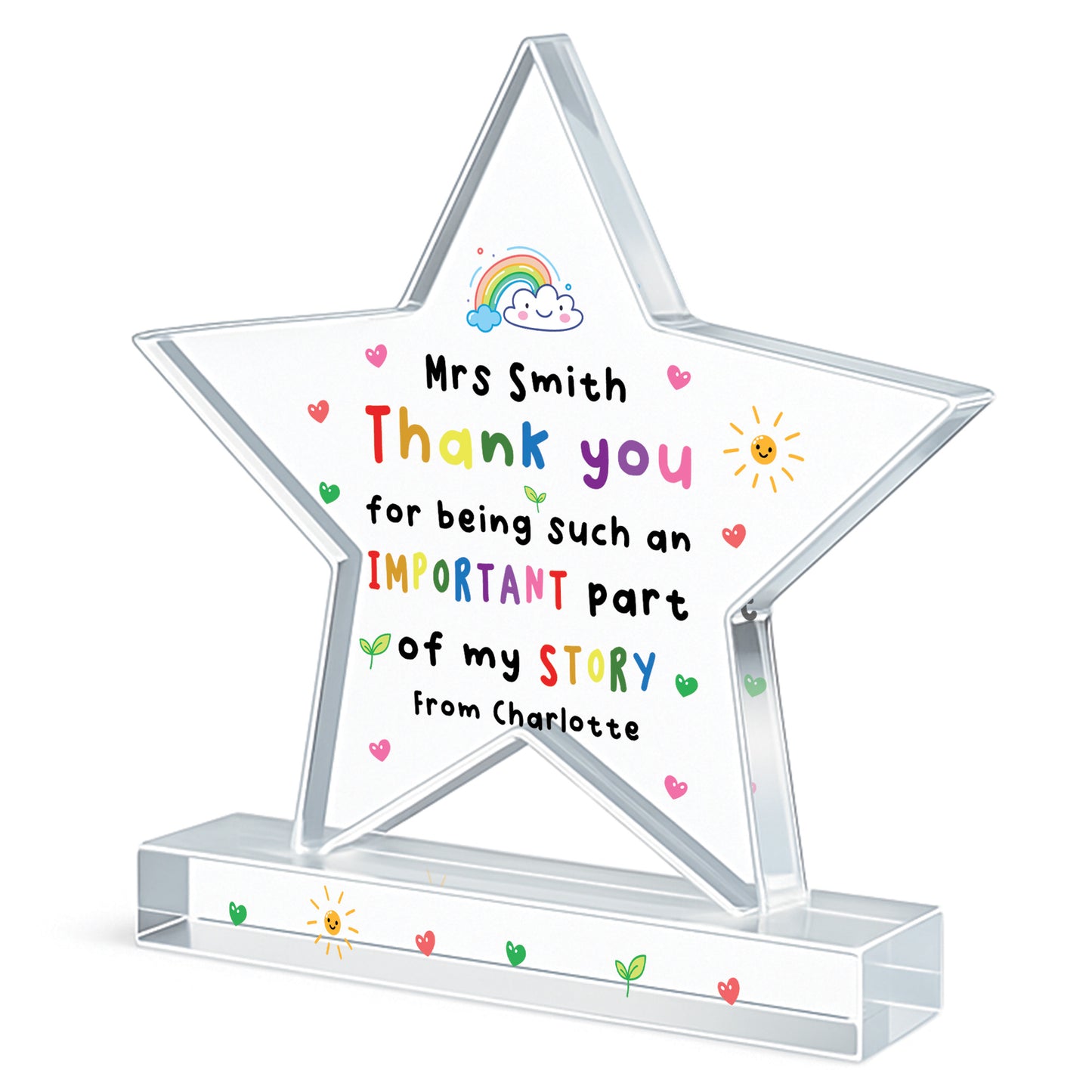 PERSONALISED Thank You Gift For Teacher Assistant Keyworker