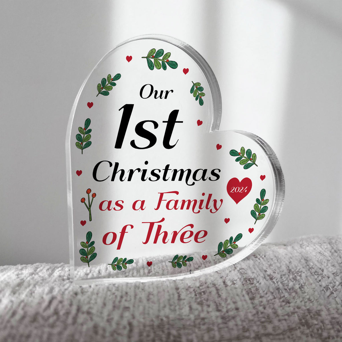 Our 1st Christmas As A Family Of Three Personalised Family Gift
