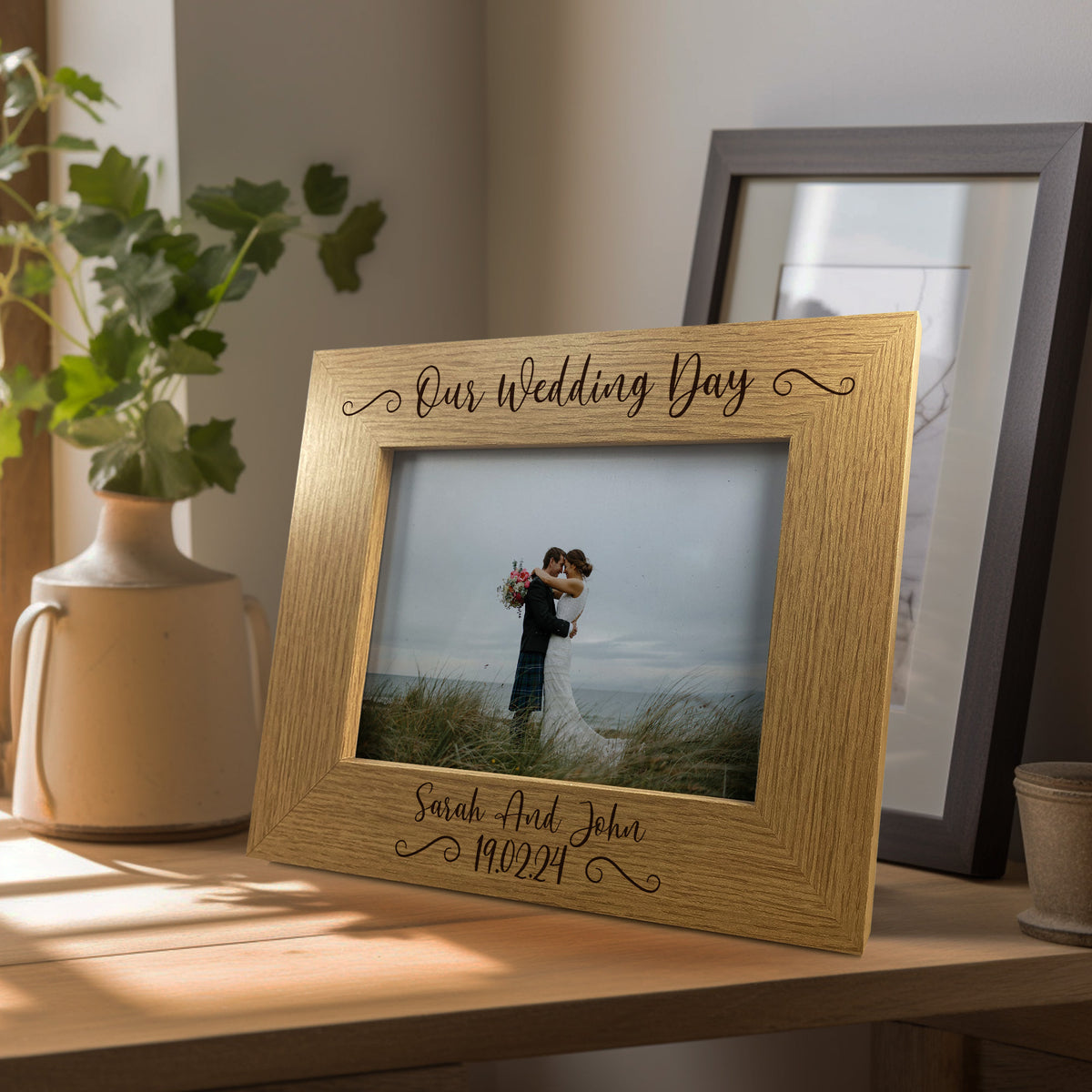 Wedding Anniversary Personalised 7x5 Frame Gift For Husband Wife