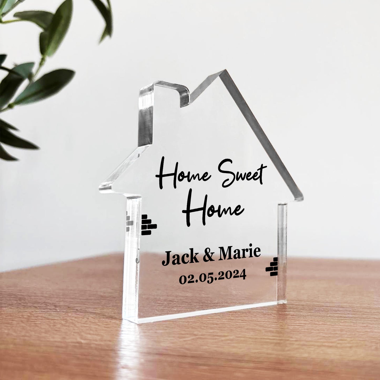 Personalised Home Sweet Home Plaque Housewarming Handmade