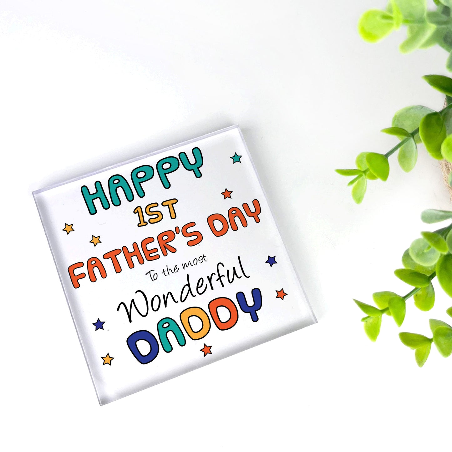 Happy 1st Fathers Day Gift For Daddy From Daughter Son New Baby