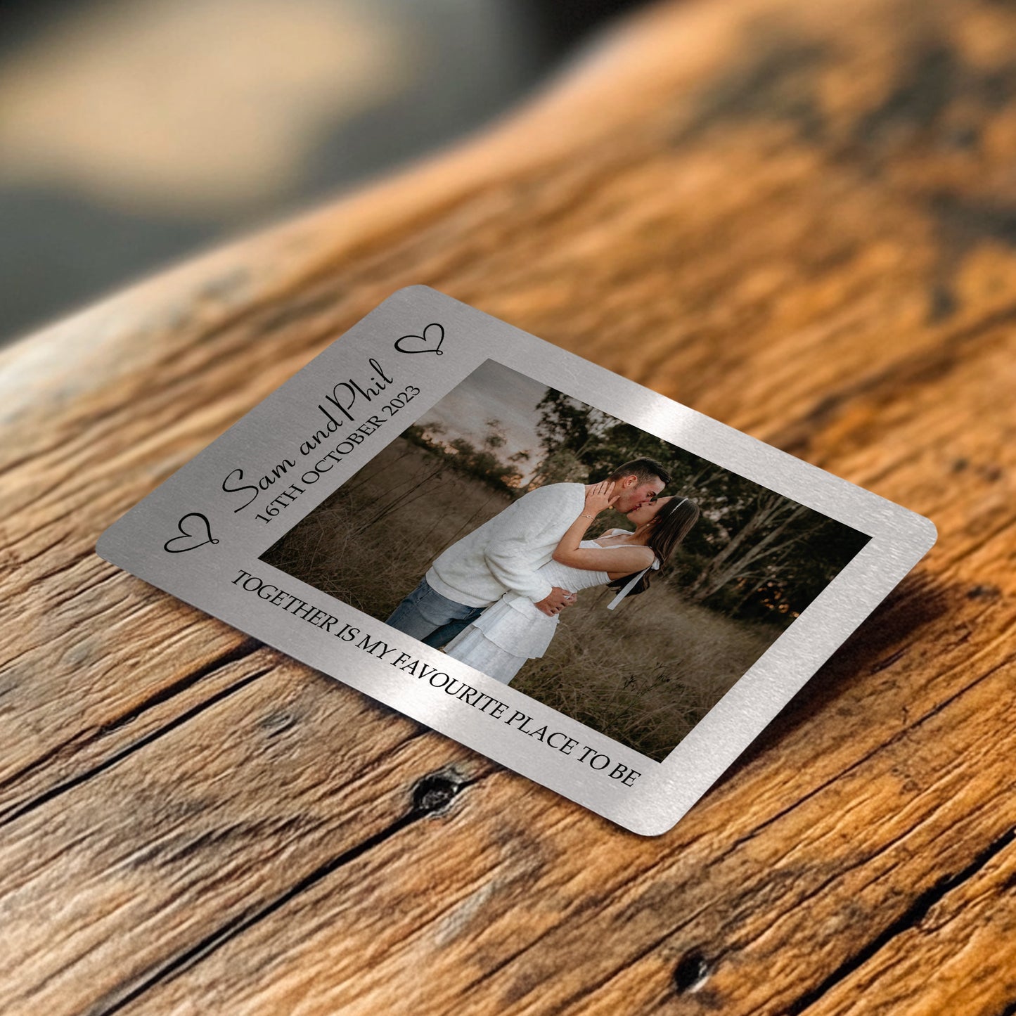 Personalised Metal Wallet Card Gift For Boyfriend Husband