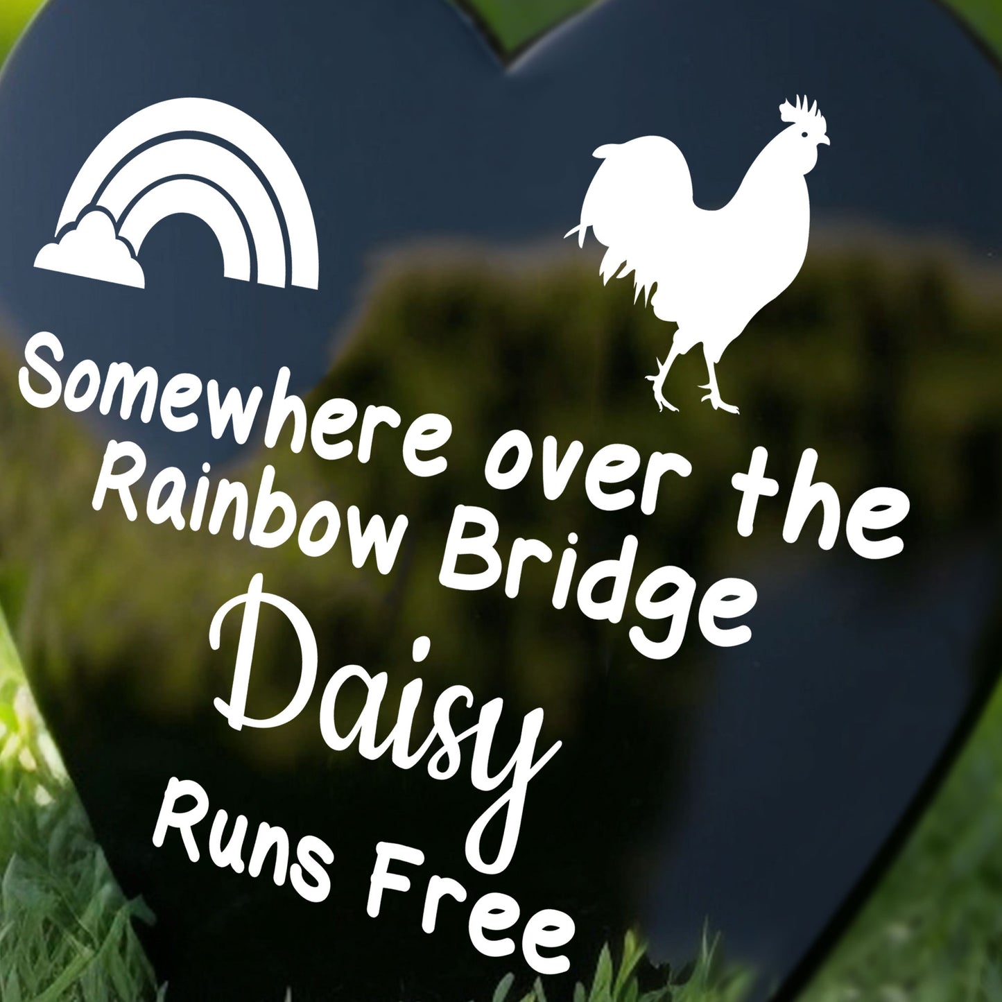 Personalised Chicken Memorial Plaque Grave Stake Custom Name