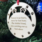 Dog Memory Christmas Wooden Engraved Bauble Pet Puppy Memorial