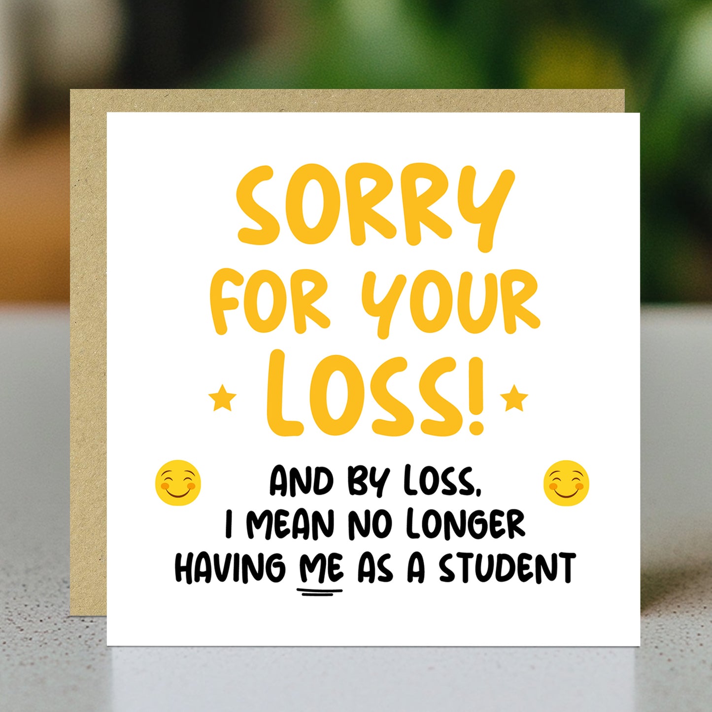 Funny Leaving School Nursery College Card For Teacher Goodbye