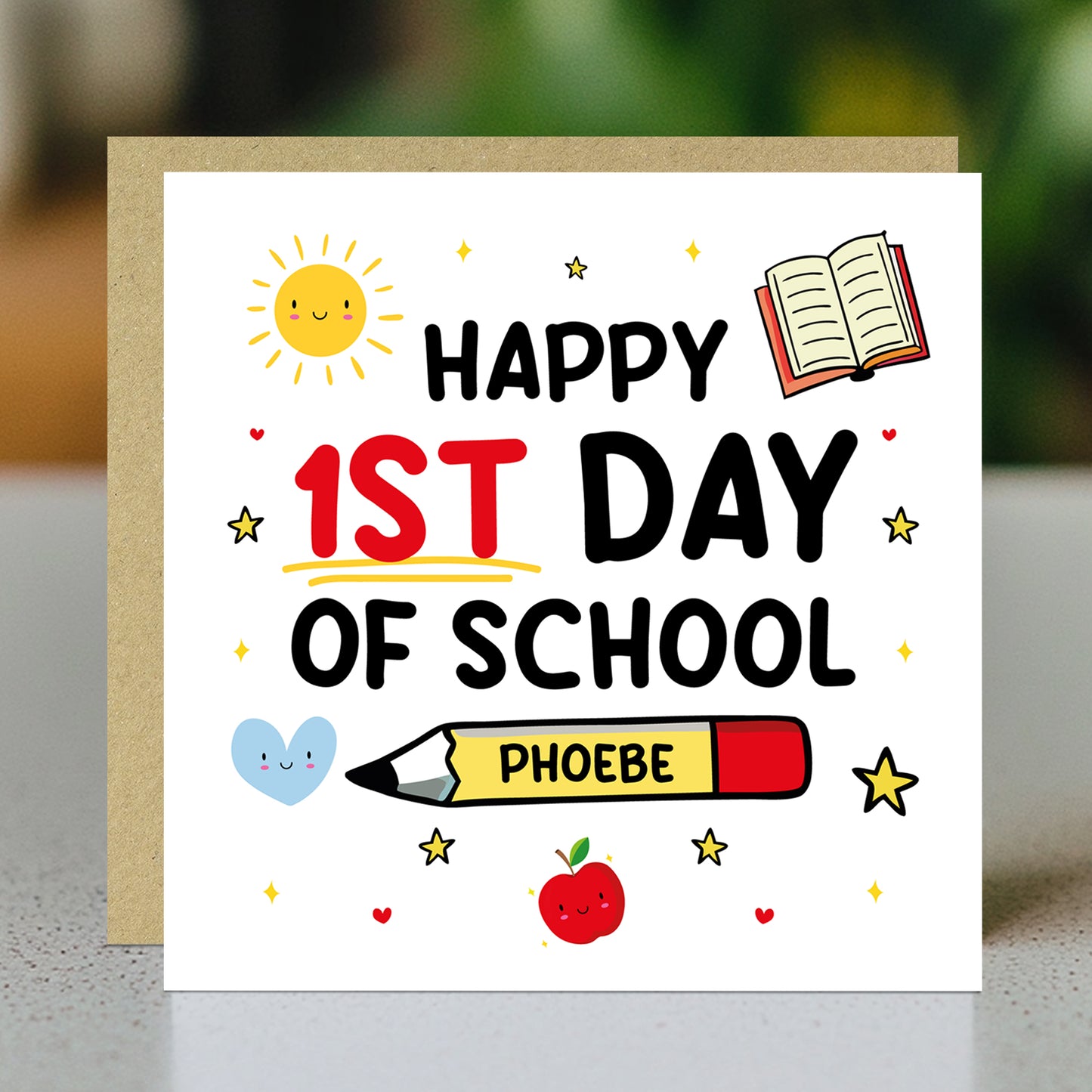 Happy 1st Day Of School Card For Son Daughter Peronalised Card