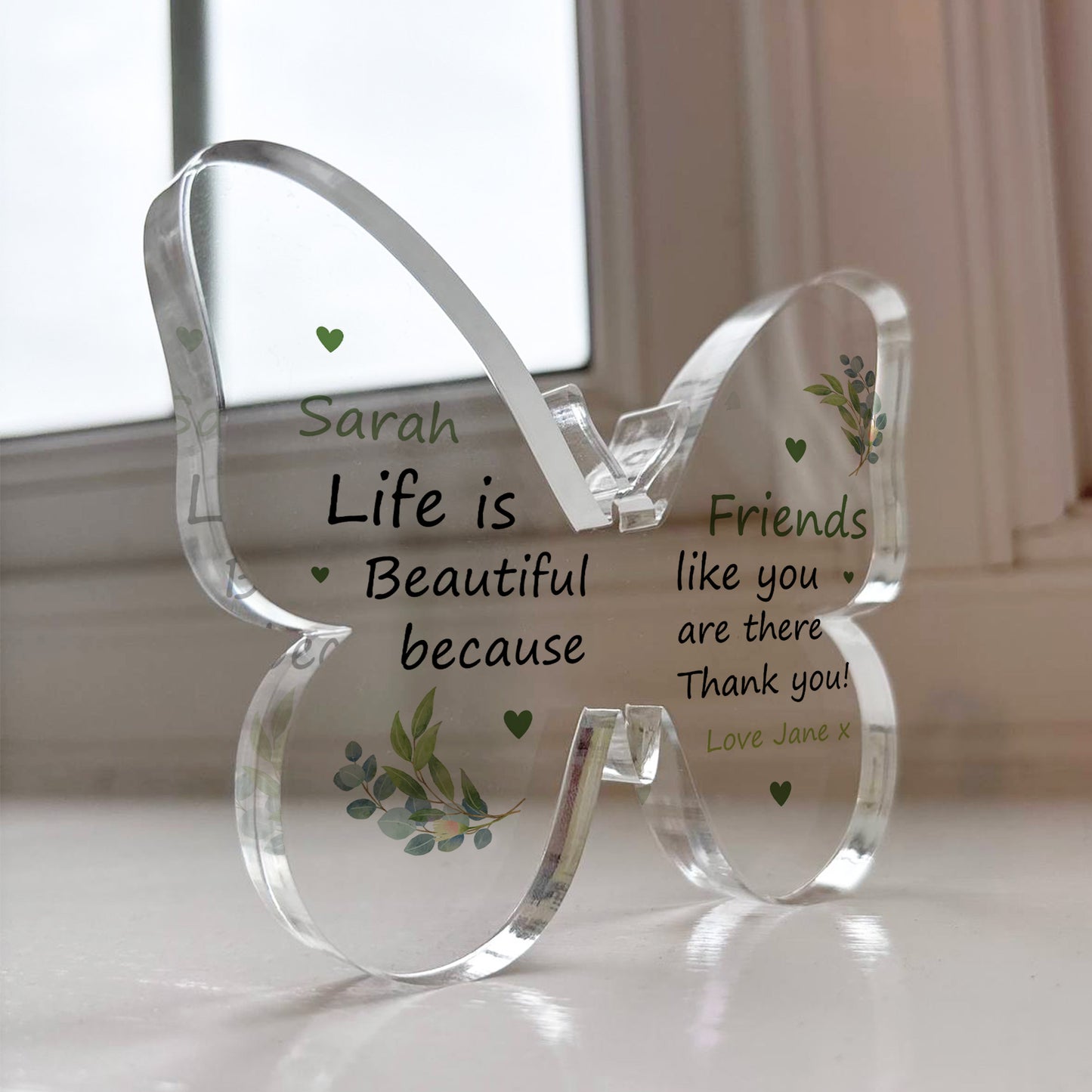 Personalised Gift For Friend Friendship Gifts Acrylic Butterfly