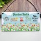 Garden Sign For Outside Hanging Plaque Novelty Garden Rules Sign