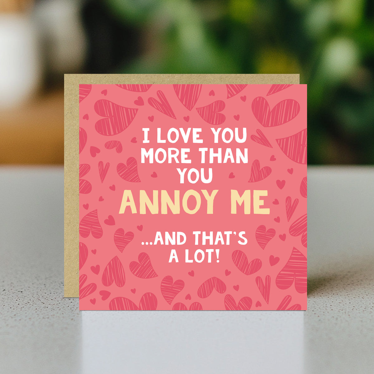 Funny Valentines Card for Him Love You More Anniversary Card
