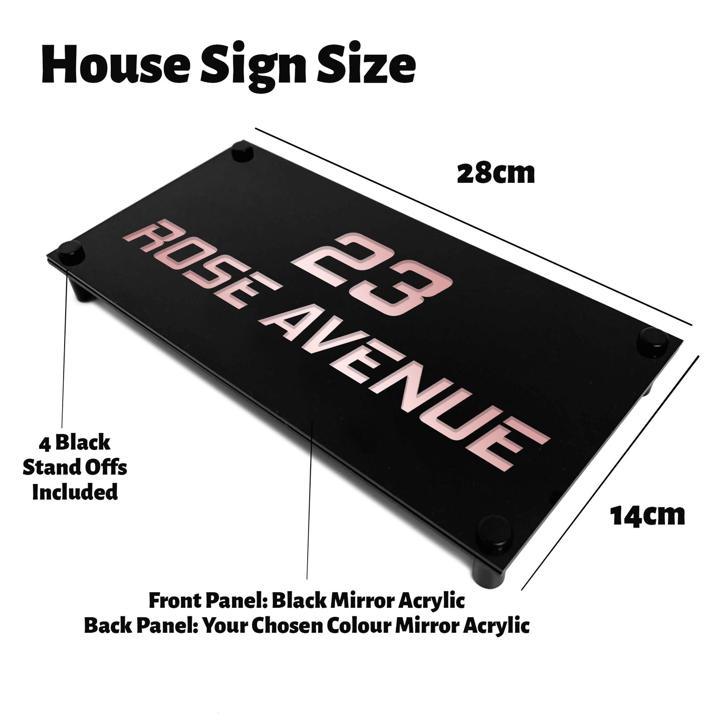 Personalised House Sign Door Number Laser Engraved Address Sign