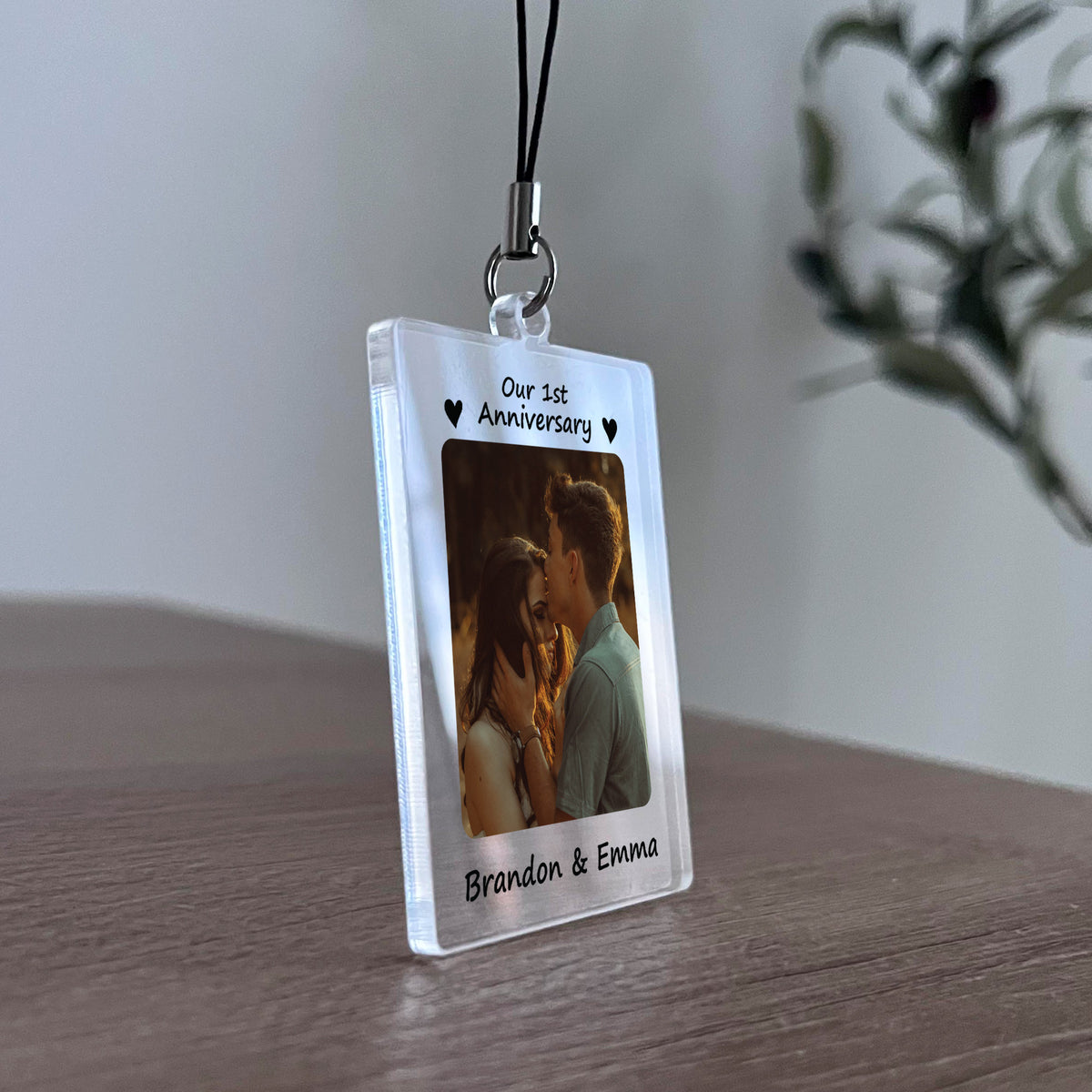 Custom Couple Keychain Personalised 1st Anniversary Gifts