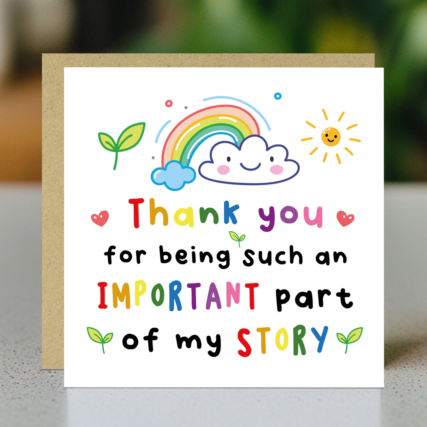 Thank You Cards for Teacher Important Part Of My Story