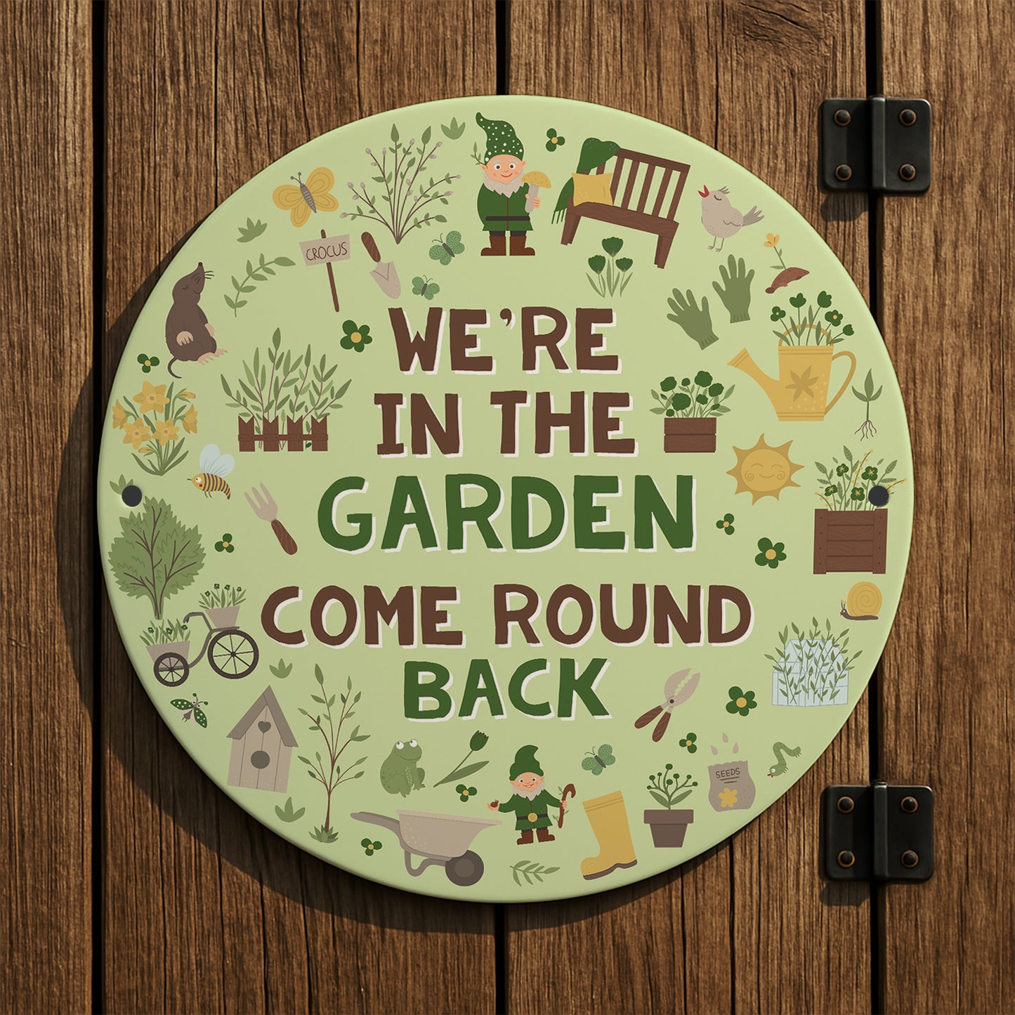 Garden Sign For Outdoor We're In The Garden Sign Wall Mounted