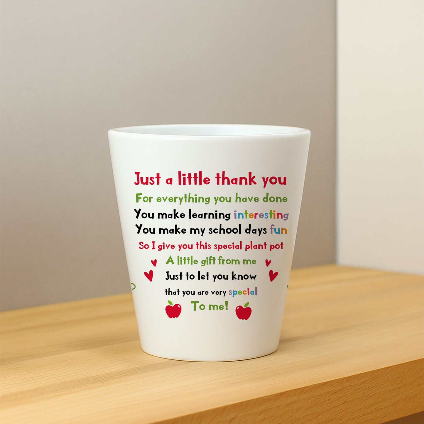 THANK YOU GIFT For Teacher Plant Pot 10cm x 9cm Gift For Teacher