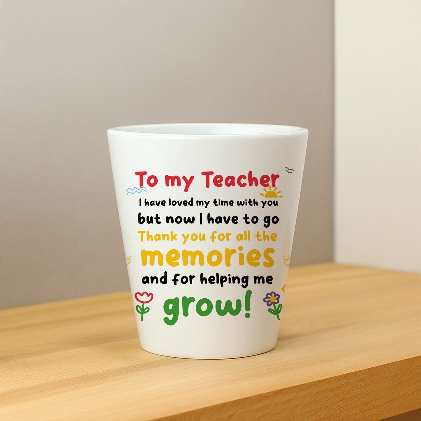 Teacher Gifts 10cm x 9cm Plant Pot Gifts for Teacher Leaving