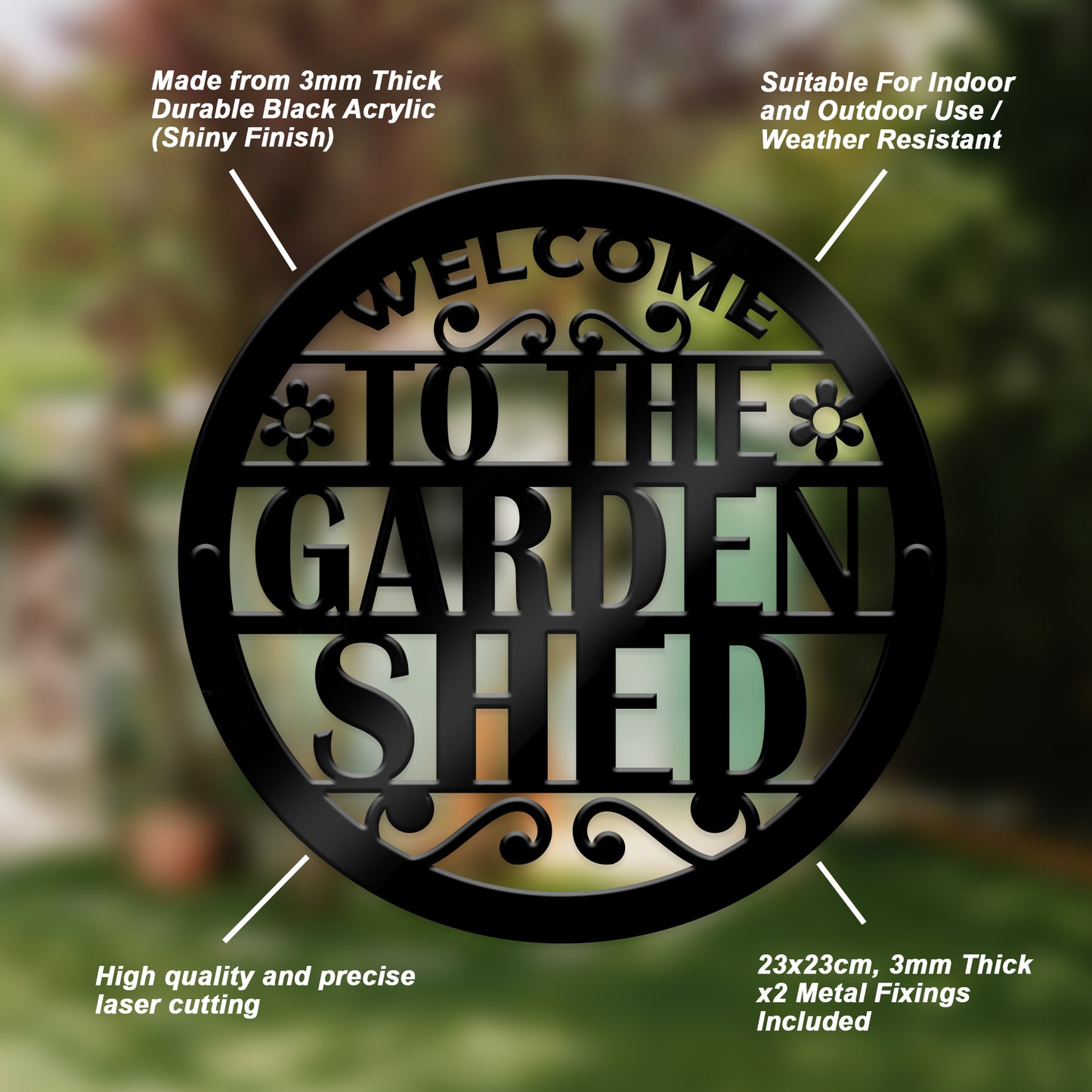 Garden Shed Sign For Garden Signs For Outside Acrylic Plaque