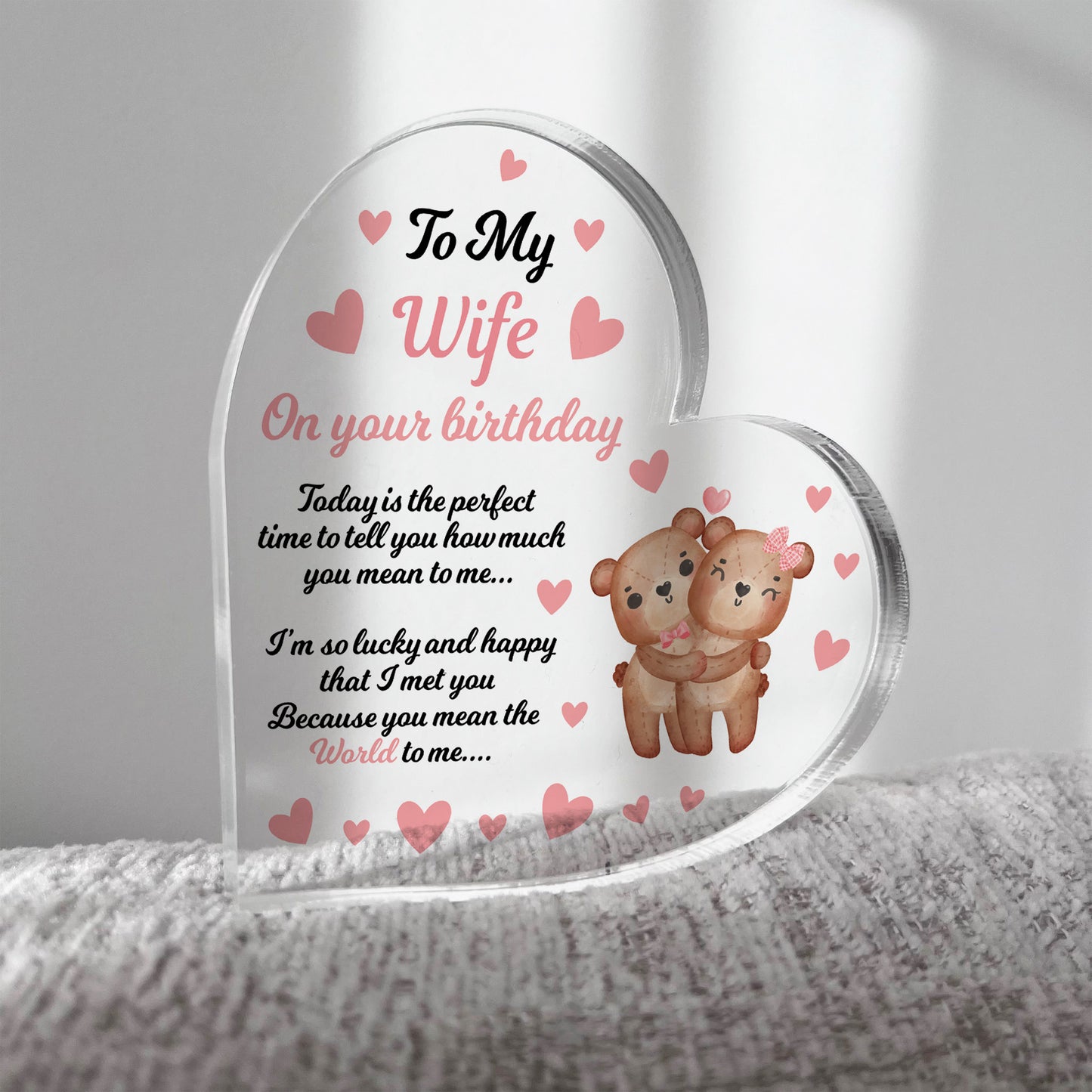 To My Wife On Your Birthday Acrylic Plaque Birthday Gift