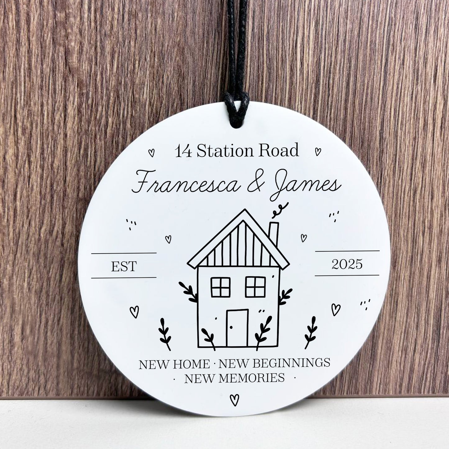 Congratulations New Home Gift For Couple Personalised Plaque