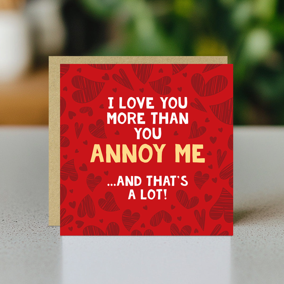 Valentines Card for Him Love You More Funny Anniversary Card