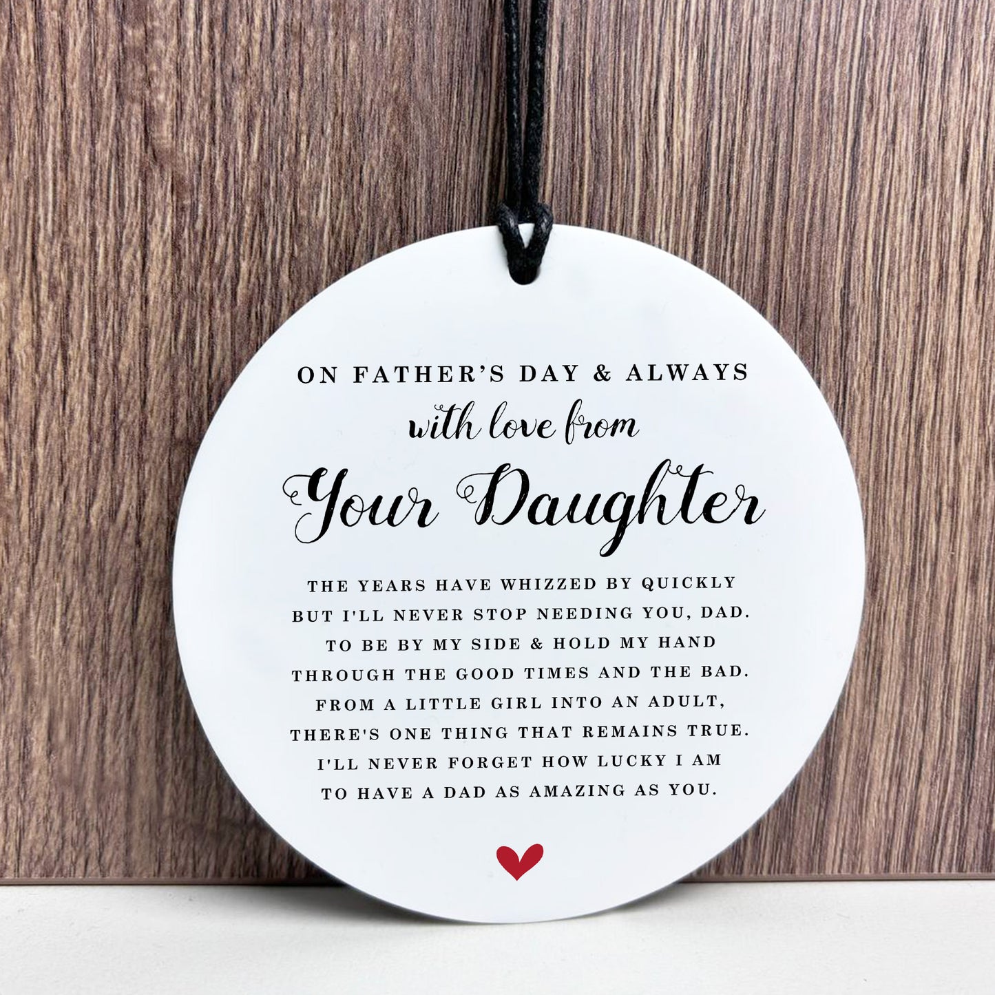 Fathers Day Gift From Your Daughter Hanging Plaque For Dad