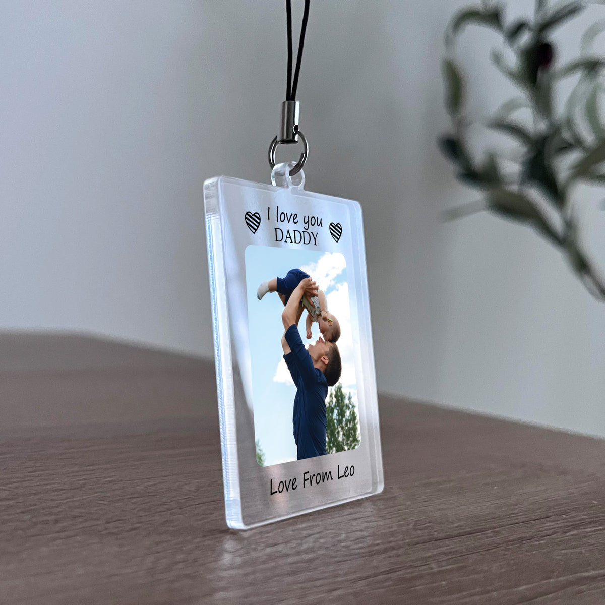 PERSONALISED GIFT FOR HIM BIRTHDAY GIFT FOR DADDY PHOTO KEYRING