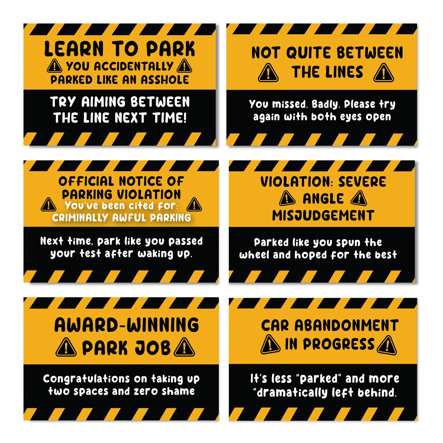 Bad Parking Cards Fake Parking Tickets 38 Page Coupon Book
