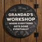 Funny Gift For Grandad Birthday Fathers Day GRANDADS WORKSHOp