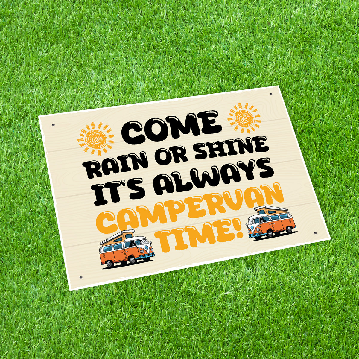 Its Campervan Time Funny Hanging Wall Door Sign For Campervan